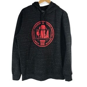 NBA Men's Hoodie Black Sweatshirt Red Logo